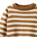 MERINO KNIT PULLOVER | Toffee Bold Stripe-Extra Img - 2
