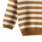 MERINO KNIT PULLOVER | Toffee Bold Stripe-Extra Img - 3