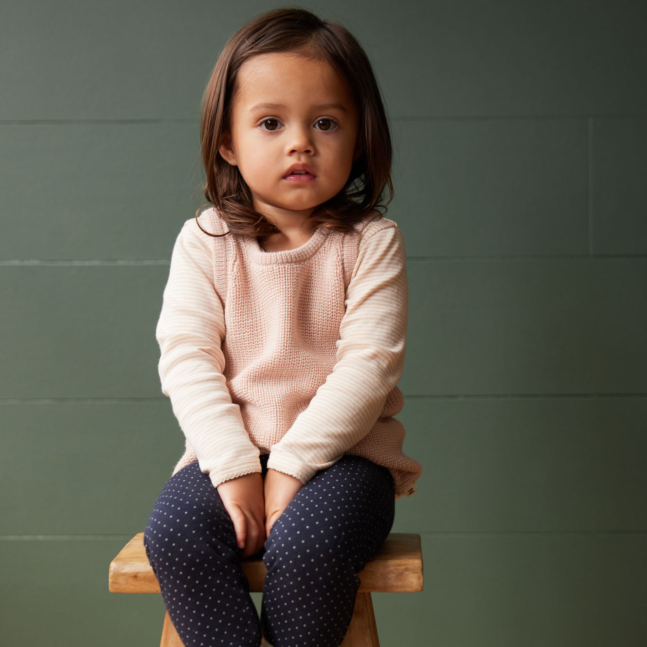 MERINO KNIT VEST | Rose Dust Chunky Knit-Extra Img - 2
