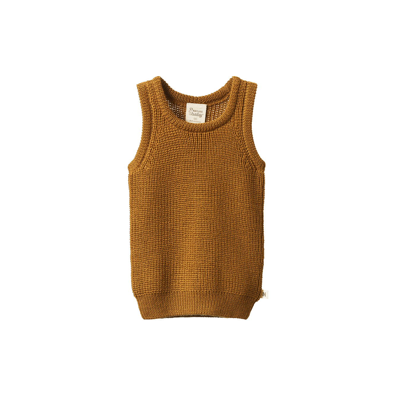 MERINO KNIT VEST | Toffee Chunky Knit-Web-front