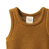 MERINO KNIT VEST | Toffee Chunky Knit-Web-hover