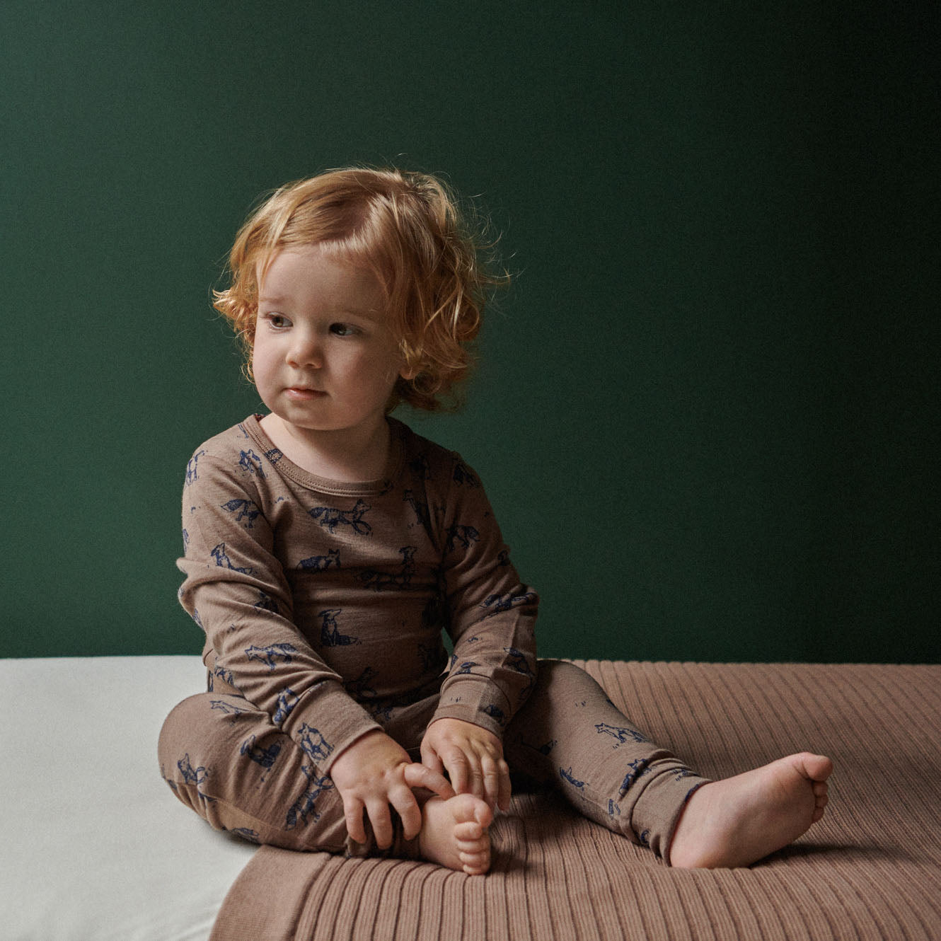 MER ESS 2PC PYJAMAS | Foxy Print Merino-Extra Img - 1