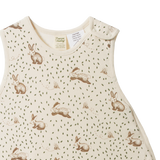 ORGANIC COTTON & MERINO SLEEPING BAG | Rabbitty Print-Extra Img - 1