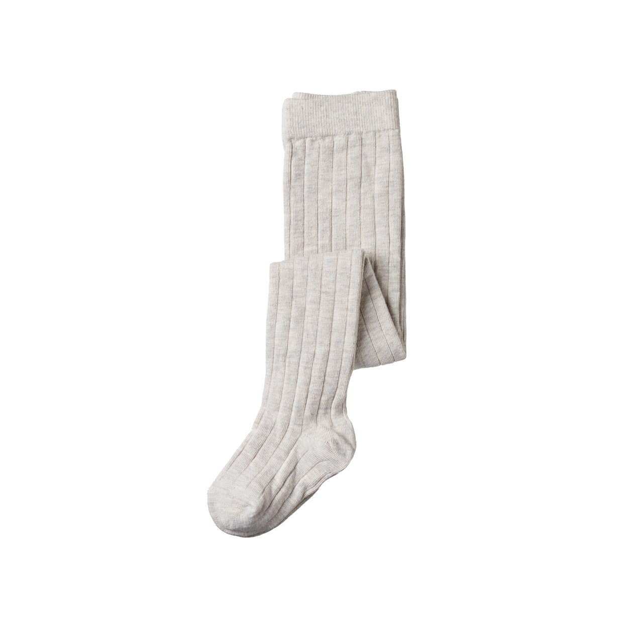 ORGANIC COTTON TIGHTS | Light Grey Marl-Web-front