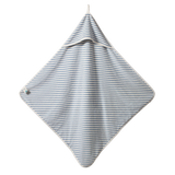ORG COTTON HOODED TOWEL | Powder Blue Sailor Stripe-Extra Img - 2