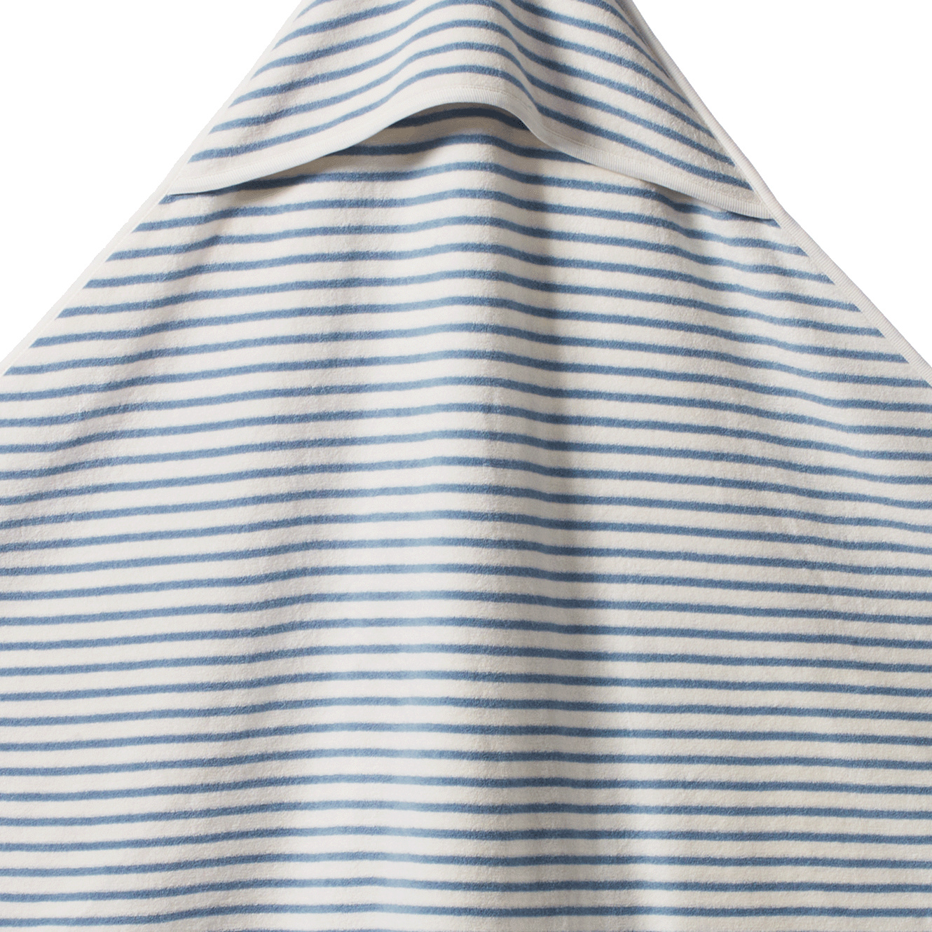 ORG COTTON HOODED TOWEL | Powder Blue Sailor Stripe-Extra Img - 3