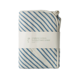 ORG COTTON HOODED TOWEL | Powder Blue Sailor Stripe-Web-front