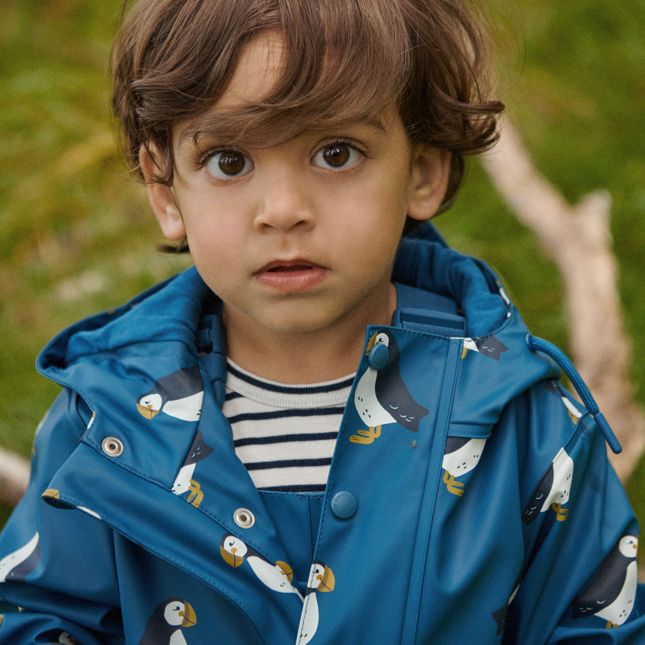 RAINCOAT | Puffin Teal Print-Extra Img - 2