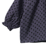 RUFFLE CAMERON BLOUSE | Violet Polka Dot Print-Extra Img - 4
