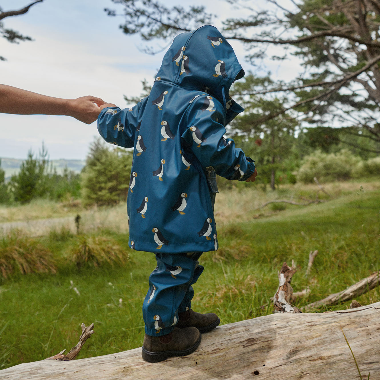 SPLASH OVERALLS | Puffin Teal Print-Web-hover