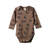 MER ESS L/S BODYSUIT | Foxy Print Merino-Web-front