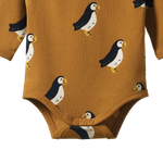STRETCH JERSEY L/S BODYSUIT | Puffin Toffee Print-Extra Img - 1