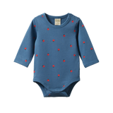 STRETCH JERSEY L/S BODYSUIT | Raspberry Blue Print-Web-front