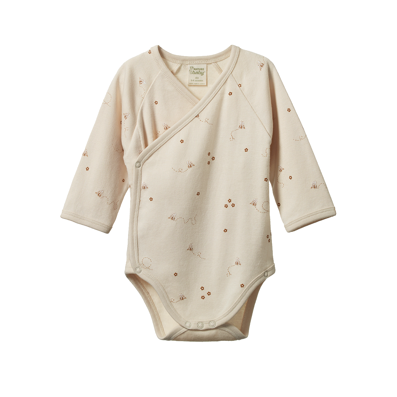 L/S KIMONO BODYSUIT | Bumble Bee Print-Web-front