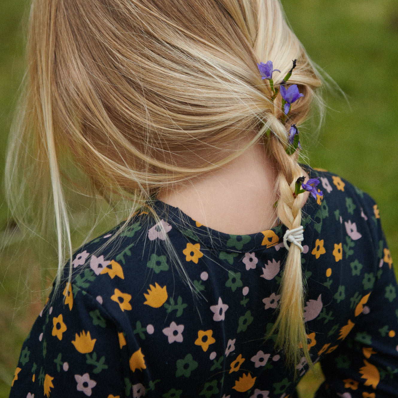 L/S TWIRL DRESS | Navy Pollyanna Print-Extra Img - 2