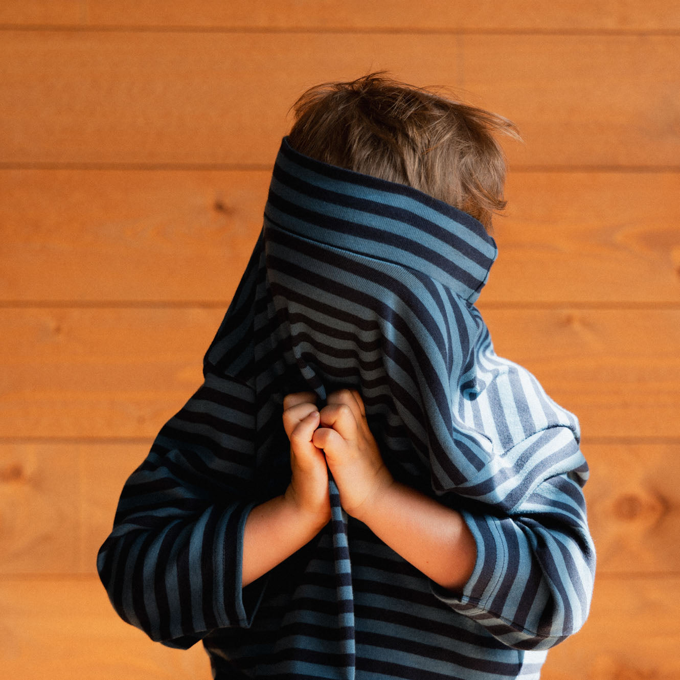 TURTLE NECK | Navy/Teal Sea Stripe-Extra Img - 1