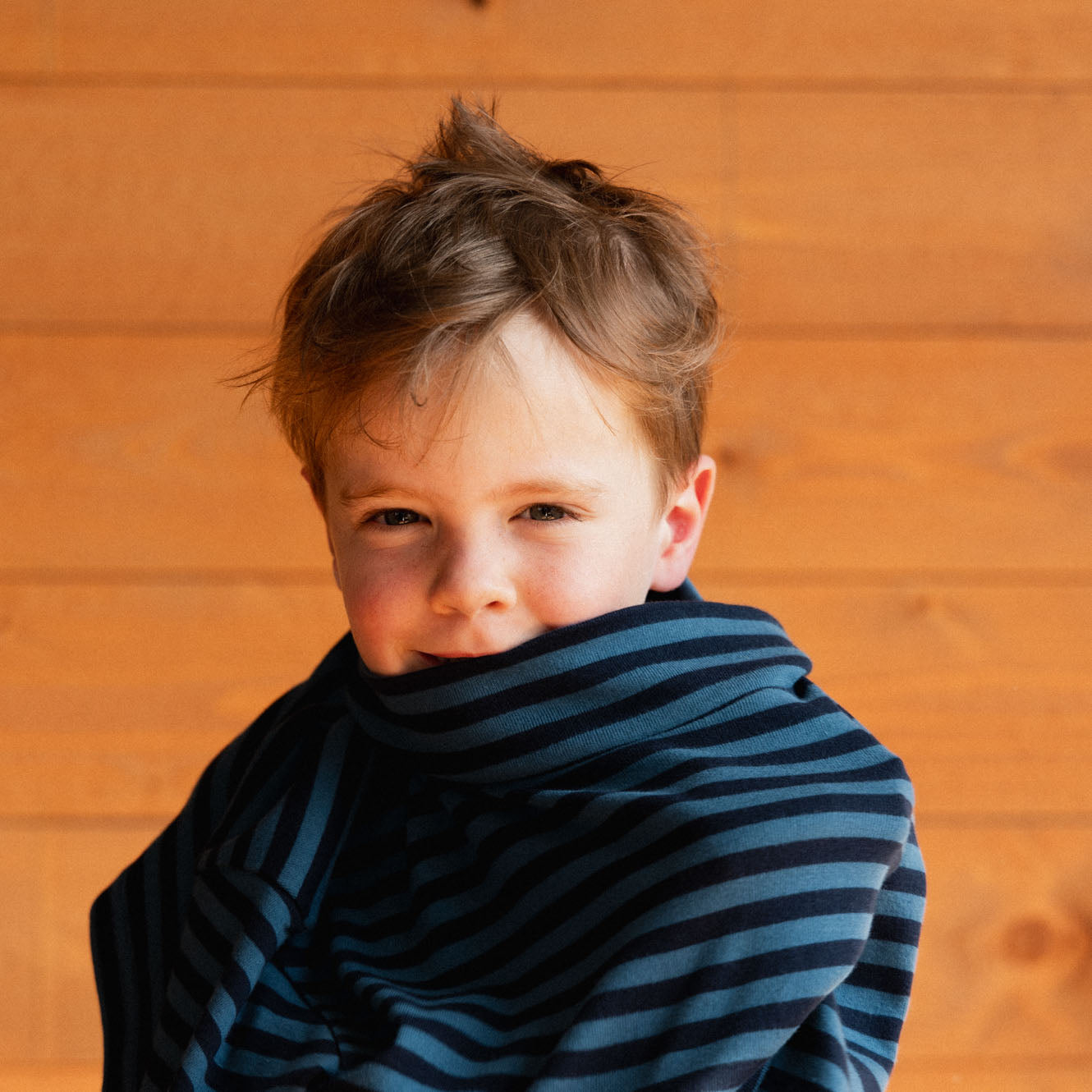 TURTLE NECK | Navy/Teal Sea Stripe-Extra Img - 2