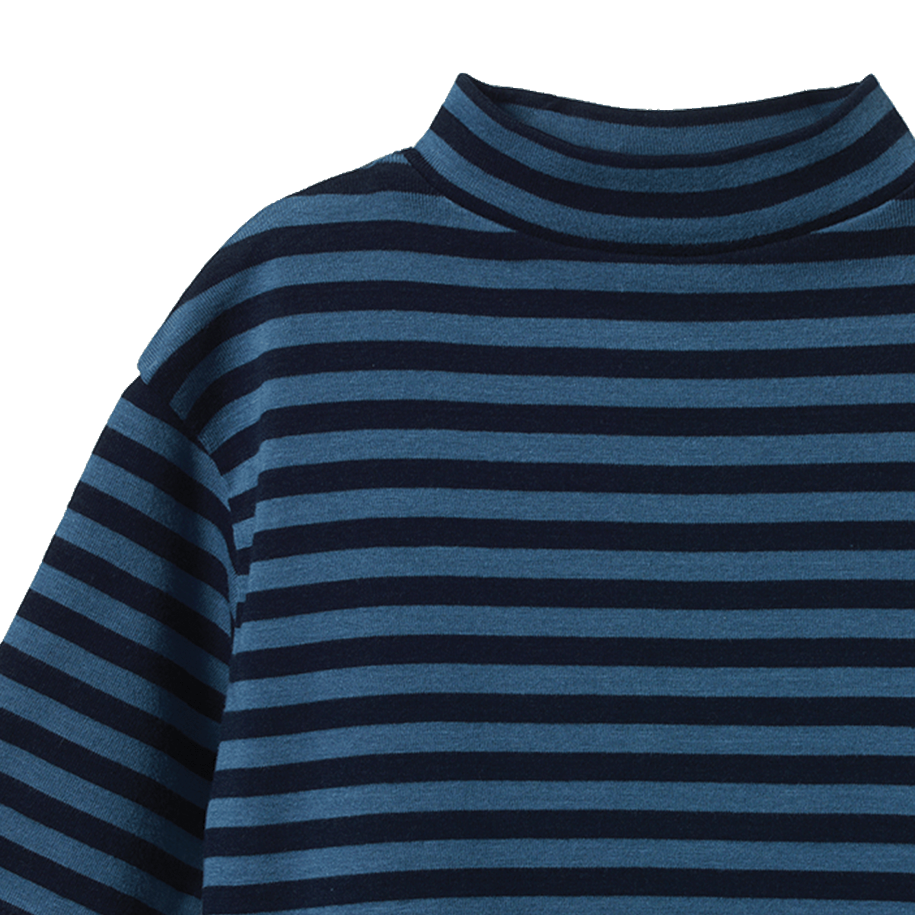TURTLE NECK | Navy/Teal Sea Stripe-Extra Img - 3