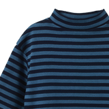 TURTLE NECK | Navy/Teal Sea Stripe-Extra Img - 3