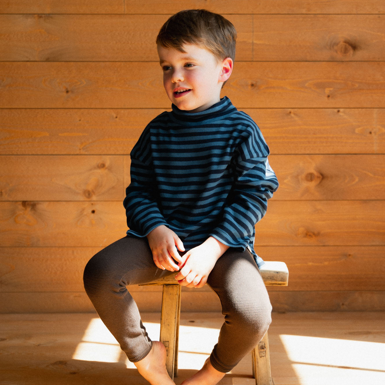 TURTLE NECK | Navy/Teal Sea Stripe-Web-hover