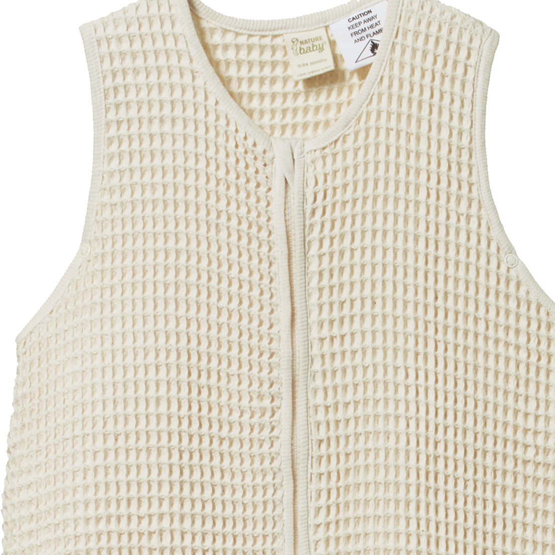 WAFFLE SLEEPING BAG | Natural-Extra Img - 1