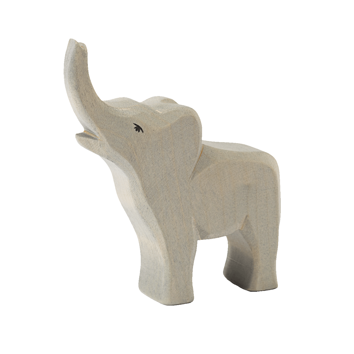 Wooden Trumpeting Baby Elephant - - Nature Baby