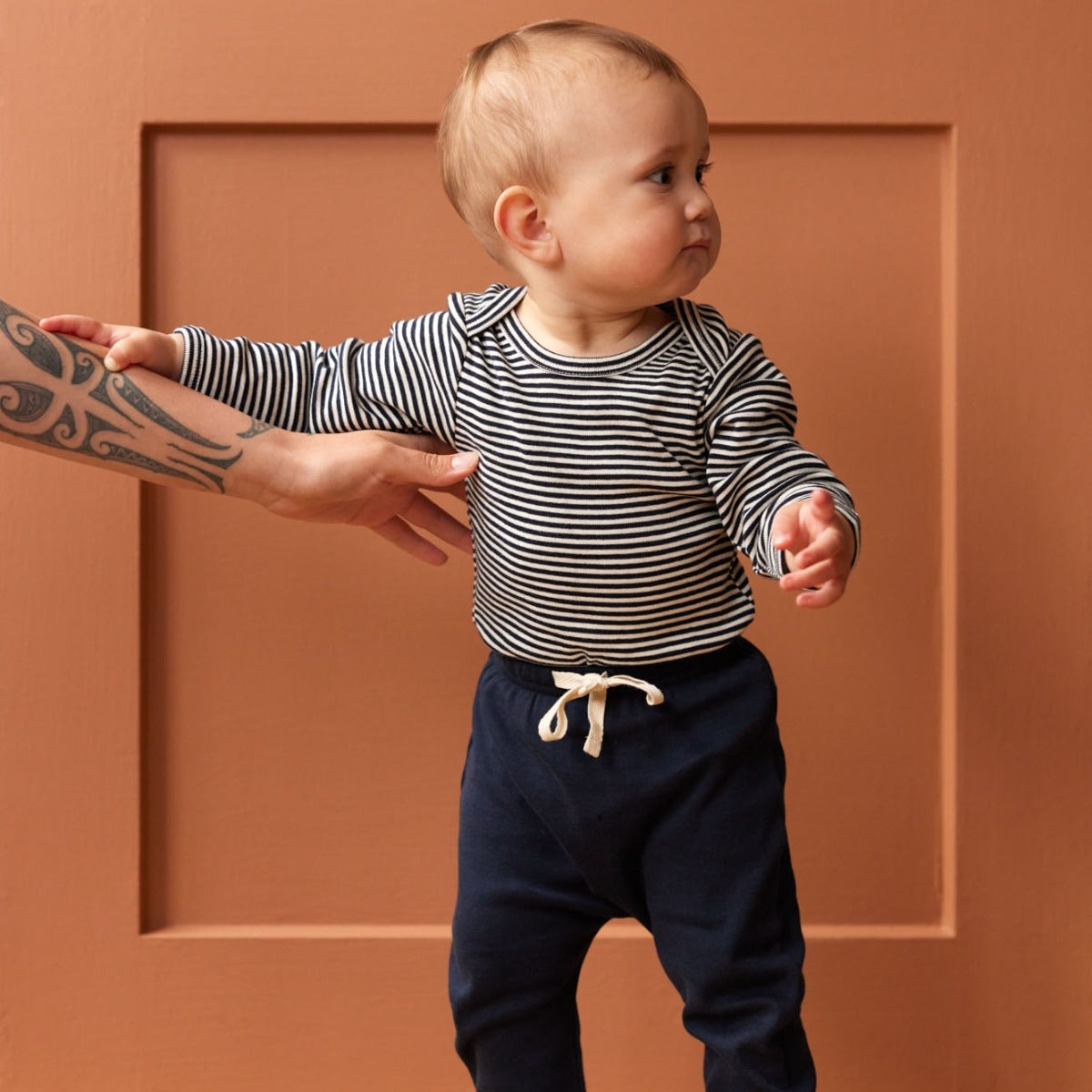 Cotton Drawstring Pants - wear - Nature Baby
